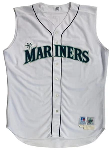KEN GRIFFEY JR. 1998 MARINERS AUTHENTIC RUSSELL JERSEY 50 DIAMOND COLLECTION - Picture 1 of 5
