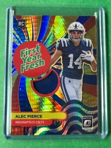2022 Panini Donruss Optic First Year Fresh Jersey ROOKIE Alec Pierce - Picture 1 of 2