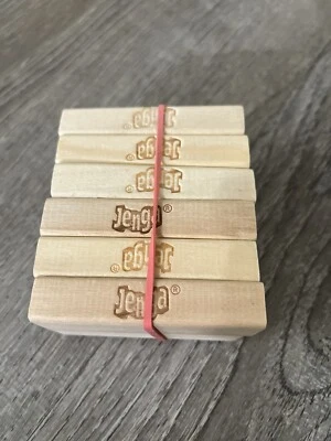 Lot of 12 Classic Jenga Game Replacement Wooden, Wood Blocks Pieces Stack Parts - Image 1 of 2