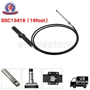 For SeaStar Teleflex SSC13416 Marine 16 ft Rack&Pinion Mechanical Steering Cable - Picture 1 of 9