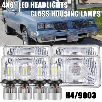 Faros LED 4x6" haz alto/bajo para Oldsmobile Cutlass Supreme H4 1976-1988 Foto 1 de 4