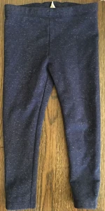 Tucker + Tate Girls Leggings Solid Navy Blue Cotton Blend And Metallic Size 5 - Picture 1 of 5