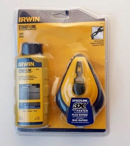 Irwin Strait-Line 64494 Chalk Line Reel With Marking Chalk 100' - Picture 1 of 3