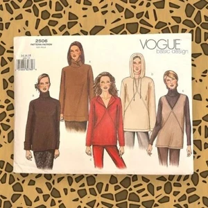 Vintage Y2K Vogue Pattern 2506 Pullover Tops Uncut / Unused Misses Sz. 14 - Picture 1 of 4