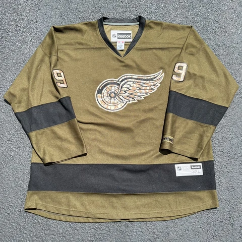 Reebok Detroit Red Wings Gordie Howe Salute To Service Hockey Jersey Size 56 3XL Cover