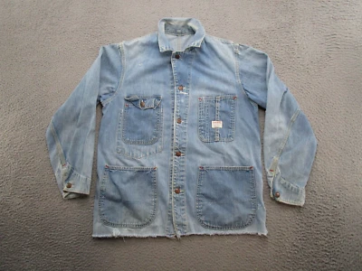 Vintage 50s Big Mac Penney’s Sanforized Denim Chore Jacket Shirt Chest 42 Read - Image 1 of 4