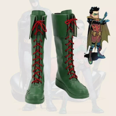 Nuevo Batman Robin Damian Wayne Zapatos Juegos con disfraces Botas Foto 1 de 4