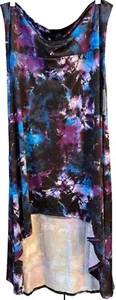 NEW LuLaRoe 2XL Black Blue Purple Pink White Tie Dye Slinky Olivia Maxi Skirt - Picture 1 of 8