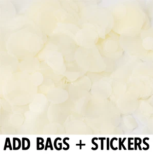 Confeti de boda biodegradable | marfil | papel de tela circular | bolsa de 20 g - Imagen 1 de 11