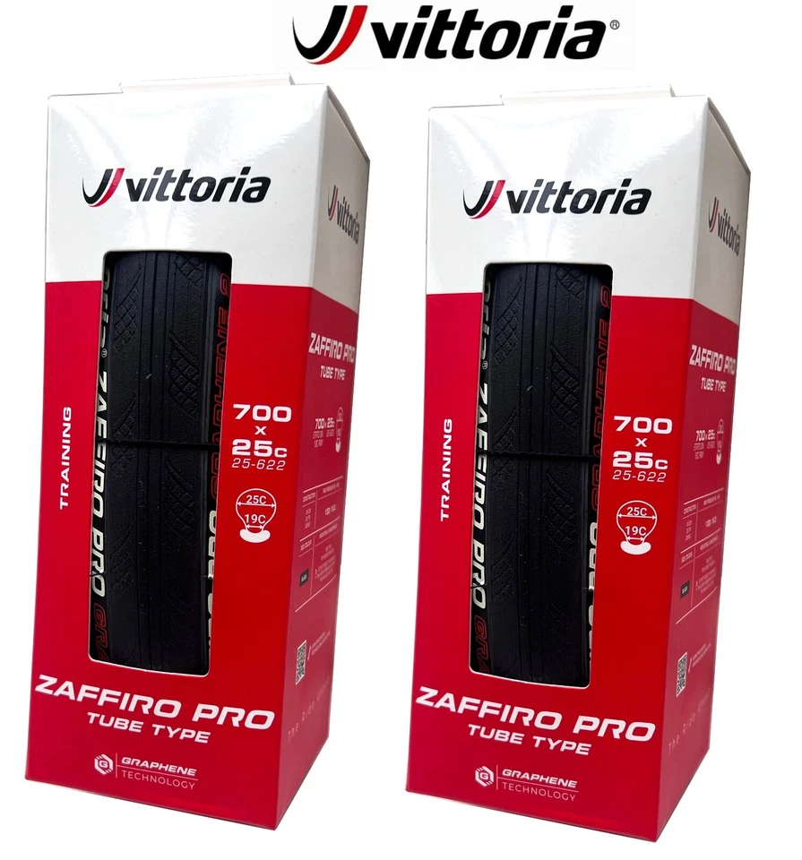 2 X Vittoria Zaffiro Pro Graphene 2.0 1C bicycle road bike Folding 700x25c tyres - image 1 of 1