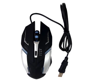 Mouse Gaming Ottico LED RGB con Filo USB 2400 DPI Regolabile Ambidestro Q-T41 - Foto 1 di 5
