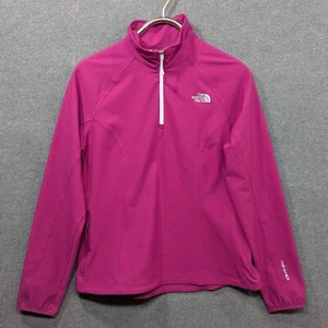 North Face Jacket Womens Large TNF Apex Pullover 1/4 Zip Soft Shell Outdoors - Picture 1 of 11