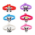 Kids' Bracelets Set - 6 Cute Panda PVC Wristbands
