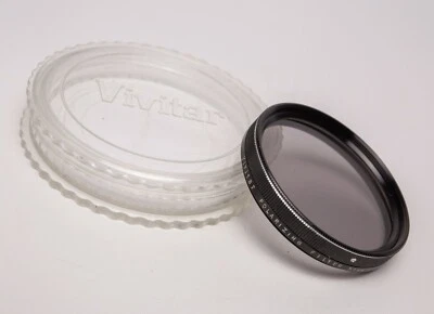 55mm Vivitar Polarizing Filter PL Linear Polarizer w/Case EX! - Image 1 of 4