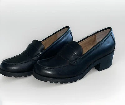 Мокасины Eastland Newbury черные кожаные без шнуровки женские размер 9,5 M НОВЫЕ - Изображение 1 из 4