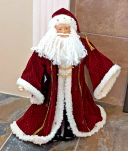 House of Lloyd Old World Santa Claus Porcelain 17 in Doll With Stand - Picture 1 of 7