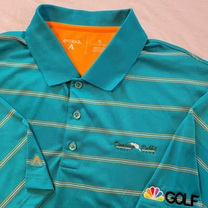 Dancing Rabbit Golf Polo Mens XL NBC Golf Turquoise Performance Polo Antigua - Picture 1 of 4