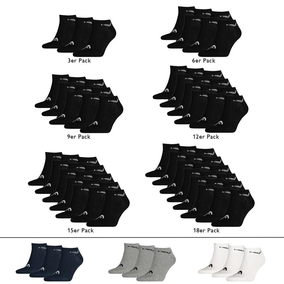 HEAD Calcetines Deportivos Unisex - Mezcla Suave De Algodón, Sólido, Ventaja... - Imagen 1 de 1