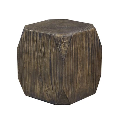 Mesa auxiliar de tocón de madera sintética MgO mesa auxiliar de hormigón taburete de jardín cuadrado, Magic G... Foto 1 de 4