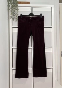 Next Damen Bootcut Cord Hose Größe 14 Reg Burgund Baumwolle Taschen W34 L31 - Bild 1 von 9