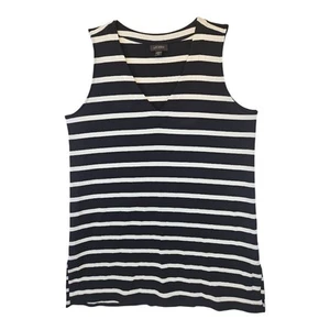 J Jill Wearever Collection Black & White Knit Tank Top Tunic Size M Tall - Picture 1 of 7