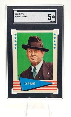 1961 Fleer Baseball Greats No153 CY YOUNG HOF Cleveland SGC 5 - Изображение 1 из 3