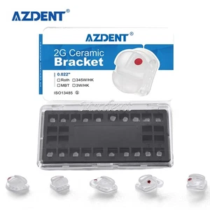Soporte de cerámica autoligable para ortodoncia dental AZDENT Roth/MBT.022 brackets - Imagen 1 de 30