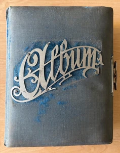 Antikes viktorianisches Fotoalbum mit Kabinettkarten & CDVs - voll, Spange intakt - Bild 1 von 16