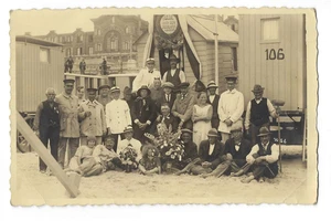 Dutch Group Photo RPPC Postcard Homage to the Jubilarian Scary Child c1930's - Picture 1 of 2