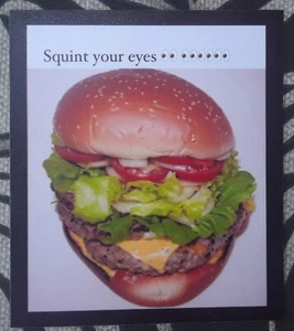 Steve Harvey Cheeseburger Illusione Calamita Commedia Divertente 3 x 3,75 pollici Grande - Foto 1 di 3