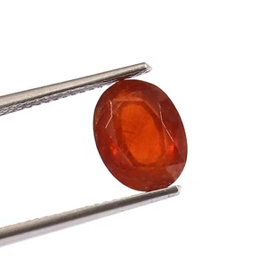 3.8 Cts Natural Hessonite Garnet Oval Faceted Loose Gemstone For Jewelry Making - Picture 1 of 2