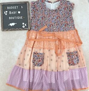NWT MATILDA JANE Enchanted Oasis Tiered Shimmer Floral Dress Size 14Y