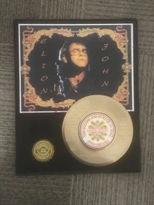 12x15 Elton John Golden Age of Rock-n-Roll 24kt Gold Record Plaque - Picture 1 of 5