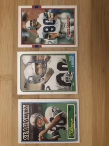 3 Karten Steve Largent Seahawks 1983 #389 - 1988 #135 - 1989 #183 NM Or Better - Bild 1 von 2