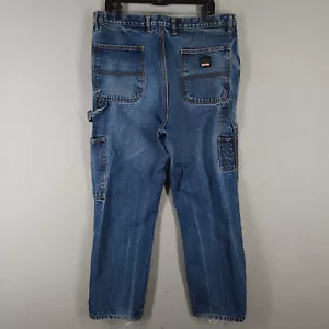 VTG Craftsman Jeans Mens 36x30 Blue Distressed Denim Carpenter Pants Workwear - Picture 1 of 14