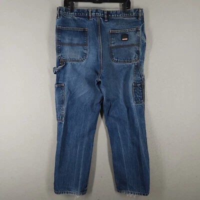 Pantalones de mezclilla de carpintero de colección Craftsman para hombre 36x30 azul desgastado ropa de trabajo Foto 1 de 4