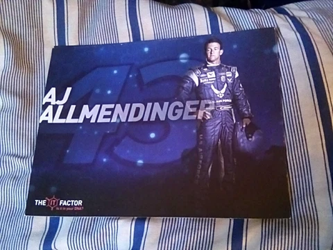 2011 AJ ALLMENDINGER #43 U.S. AIR FORCE NASCAR POSTCARD Cover