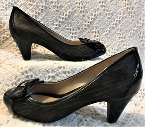 Alex Marie Shoes Black High Heels with Bow SZ 9M - Picture 1 of 11