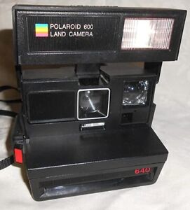 Appareil photo terrestre flash film instantané vintage Polaroid Sun 600 LMS avec sangle - Vintage