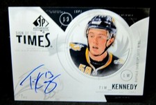 Tim Kennedy 2009-10 UD SP Authentic Sign of the Times Autograph!Sabres LW Auto