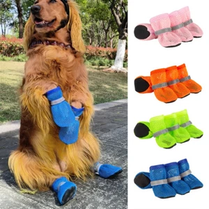 Scarpe per Cani Antiscivolo Traspiranti con Strisce Riflettenti per Cani - Foto 1 di 19