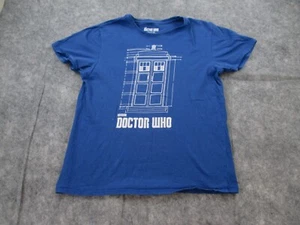 Doctor Who T Shirt Tee Small Short Sleeve Cotton Round Neck Blue Tardis - Bild 1 von 11