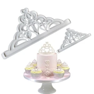 2 Pcs CROWN TIARA Fondant Cutter - Picture 1 of 9