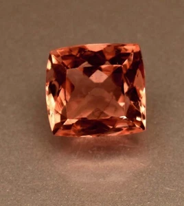 Top Color Peach Morganite 8.35 Ct Certified Cushion Cut Loose Gemstone For Ring - Picture 1 of 5