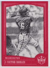 2018 Diamond Kings Black and White Variations Red Frame #100 Victor Robles RC