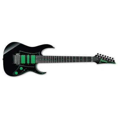 Ibanez Premium UV70P Black Green BK Steve Vai 7-String Electric + Case UV - MINT - Image 1 of 2