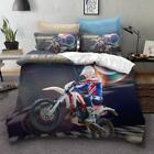 3D White Motorcycle ZHUA225 Bed Pillowcases Quilt Duvet Cover Set Queen King Zoe