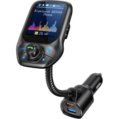 1.8'' Display Wireless Car FM Transmitter Hands-Free Music Player with EQ Mode - Image 1 of 4