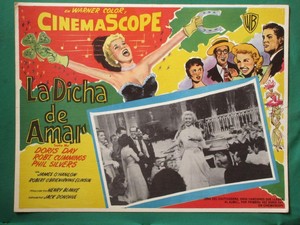 1954 DORIS DAY ROBERT CUMMINGS LUCKY ME AMAZING ART SPANISH MEXICAN LOBBY CARD 3