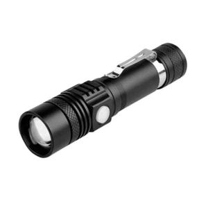 Mini Compact Super Bright LED Torch USB Rechargeable Zoomable Flashlight Waterp - Bild 1 von 24